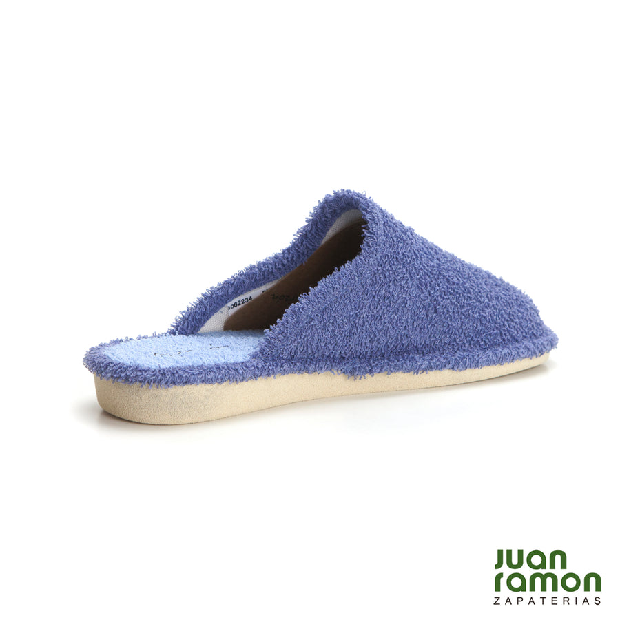 Garzón P460.130 Zapatilla de ir por casa rizo celeste.