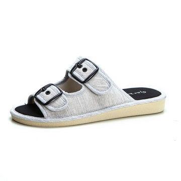 Garzón P495.119 Zapatilla de ir por casamujer hebillas gris