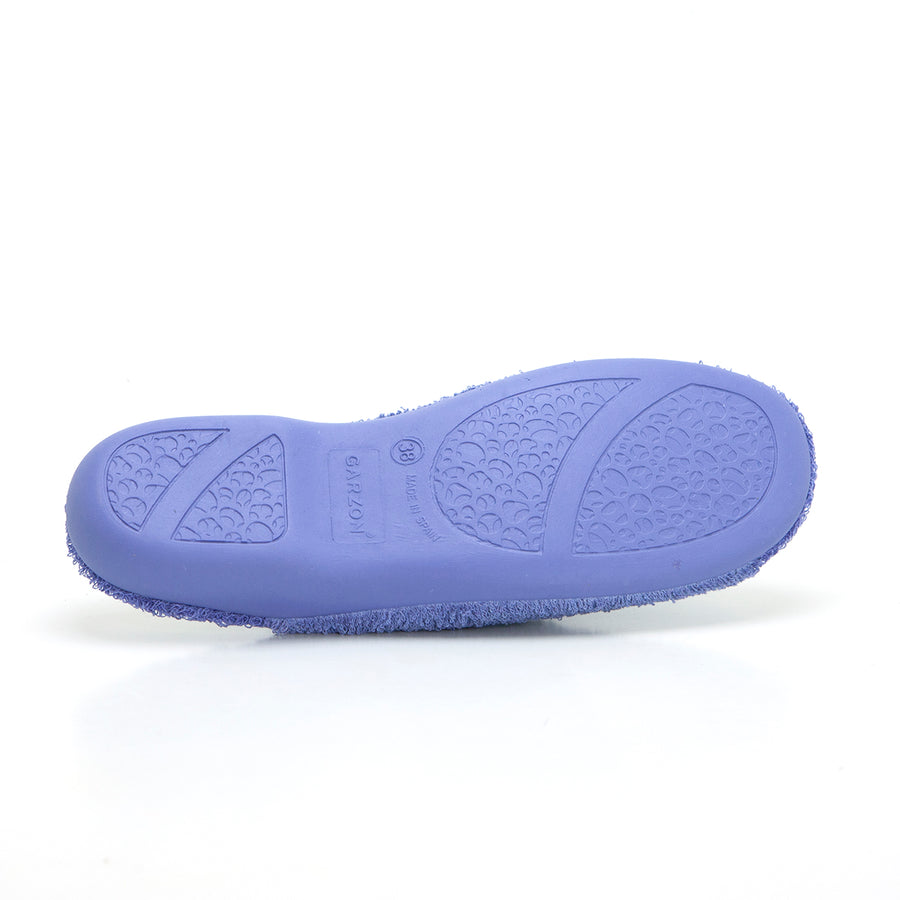 Garzón 7172.130 Zapatilla de estar por casa velcro rizo índigo.