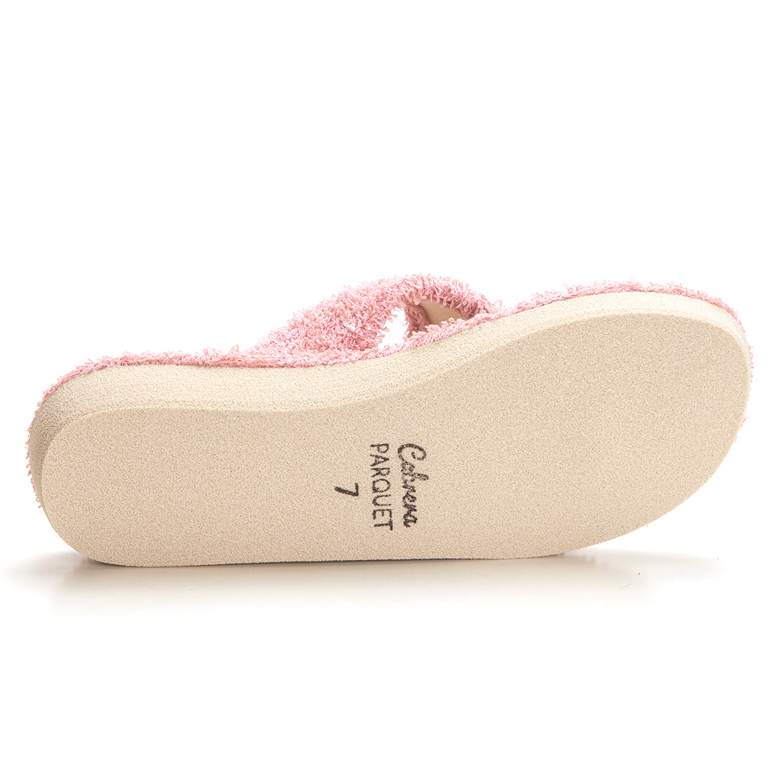 Cabrera 2301 Zapatilla de ir por casa de dedo rizo nude
