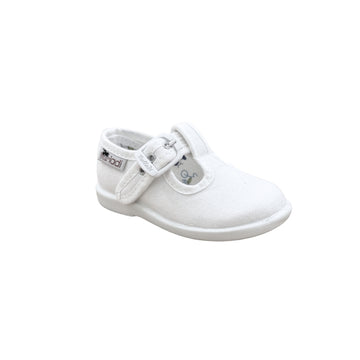VUL.LADI 1200-051 Sandalia boba de lona blanco