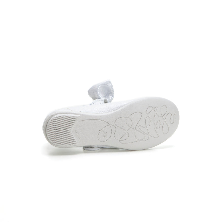 Vulladi 6406 Zapatilla mercedes niña lazo plata