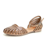 PORRONET 3102 SANDALIA CERRADA PLANA PIEL TAUPE