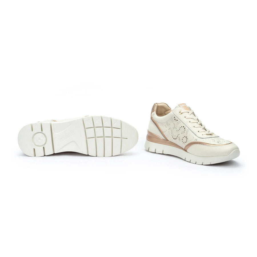 Pikolinos 0705C Deportivo casual mujer cremallera nata.