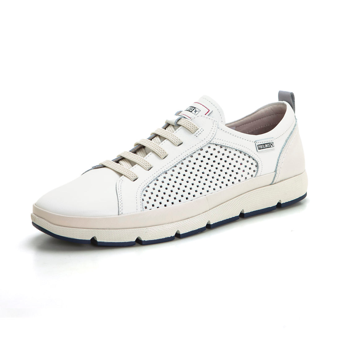 Pikolinos 6736 Deportivo hombre calado con elásticos blanco