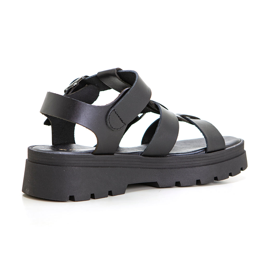 Patricia Miller 6536 Sandalia frailera hebillas con plataforma negro.