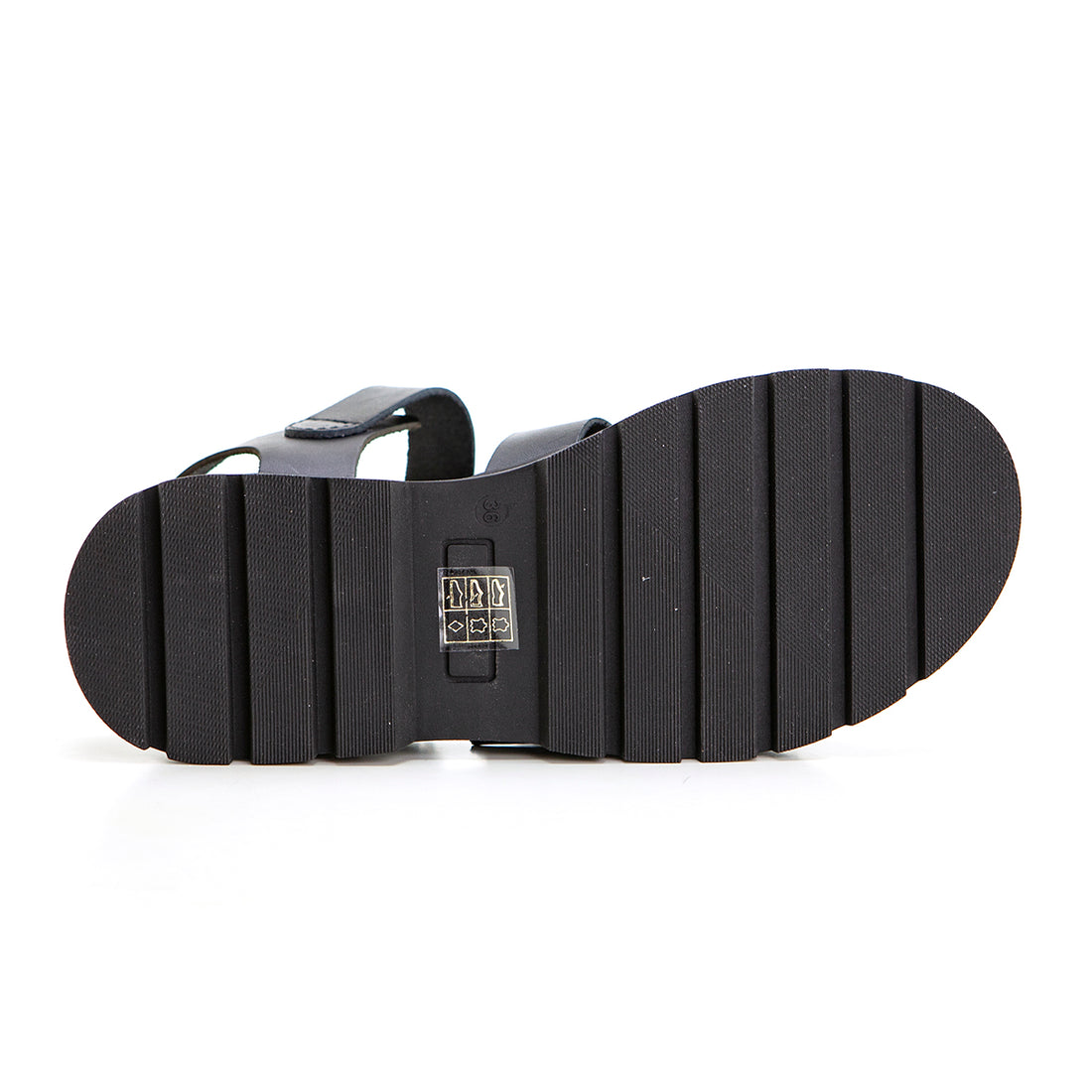 Patricia Miller 6536 Sandalia frailera hebillas con plataforma negro.