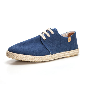 Calzamur 50041 Zapatilla cordones de lona azul