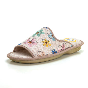 Bio Relax 4018 Zapatilla de estar por casa estampado beig.