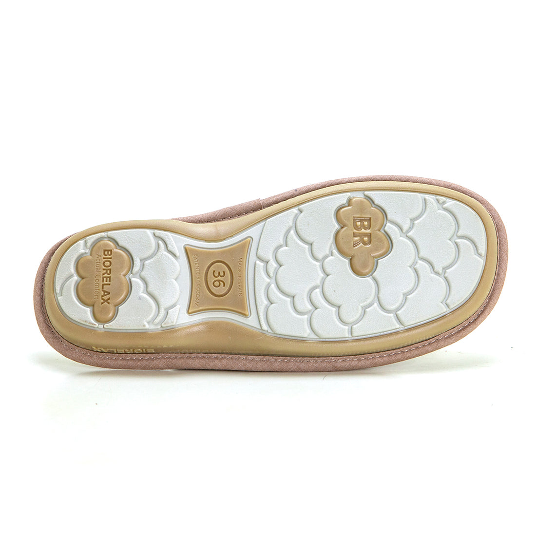 Bio Relax 4018 Zapatilla de estar por casa estampado beig.