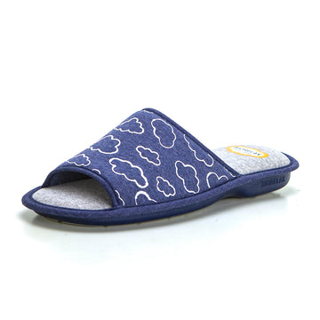 Bio Relax 4110 Zapatilla de estar por casa nubes tejano.