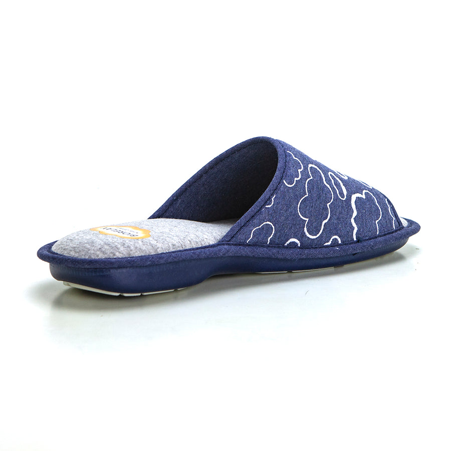 Bio Relax 4110 Zapatilla de estar por casa nubes tejano.