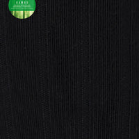Punto Blanco 1352810 Calcetines de bambú de canalé negro - puño antipresión 39-45
