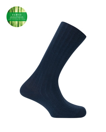 Punto Blanco 1352810 Calcetines de bambú de canalé marino- puño antipresión 39-45