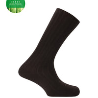 Punto Blanco 1352810 Calcetines de bambú de canalé marrón- puño antipresión 39-45