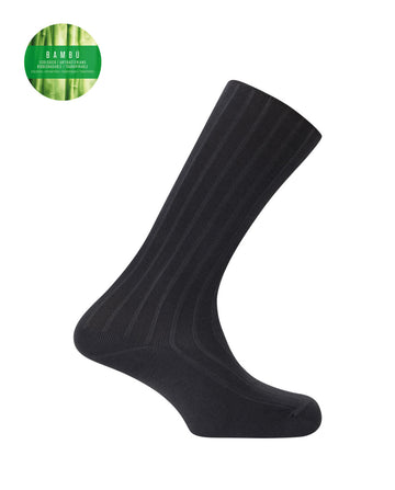 Punto Blanco 1352810 Calcetines de bambú de canalé gris- puño antipresión 39-45