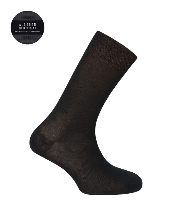 Punto Blanco 1346910 Calcetines de algodón mercerizado lisos NEGRO