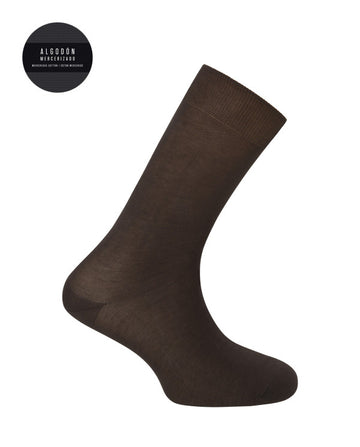Punto Blanco 1346910 Calcetines de algodón mercerizado lisos marrón