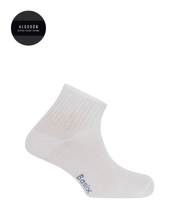 Punto Blanco 1390200 Pack de 3 calcetines de algodón con puño americano - Basix blanco
