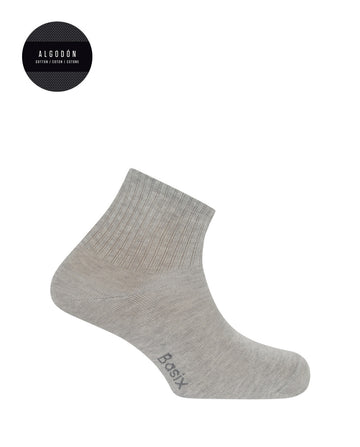 Punto Blanco 1390200 Pack de 3 calcetines de algodón con puño americano - Basix gris claro