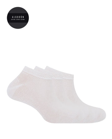 Punto Blanco 1487900 Pack de 3 calcetines de algodón lisos - Basix blancos