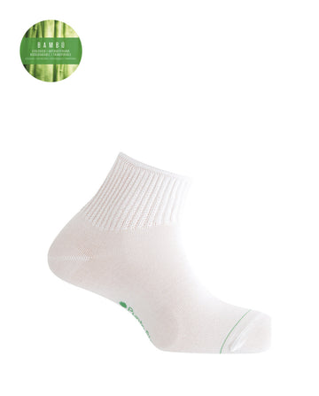 Punto Blanco 7498100 Calcetines de bambú y viscosa con puño canalé blancos