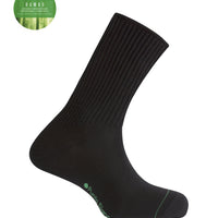 Punto Blanco 7498110 Calcetines de bambú y viscosa con puño canalé negro
