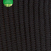 Punto Blanco 7498110 Calcetines de bambú y viscosa con puño canalé negro