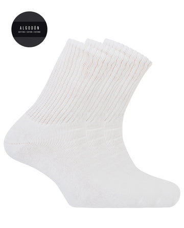 Punto Blanco 1494110 Pack de 3 calcetines de alg sport con puño americano - Basix