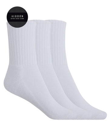 Punto Blanco 7090210 Pack de 3 calcetines de alg sport con puño americano - Basix