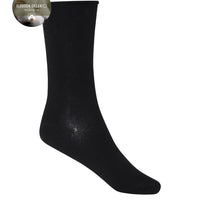 Punto Blanco 7538310 Pack 2 calcetines de algodón orgánico lisos con puño roulé negro