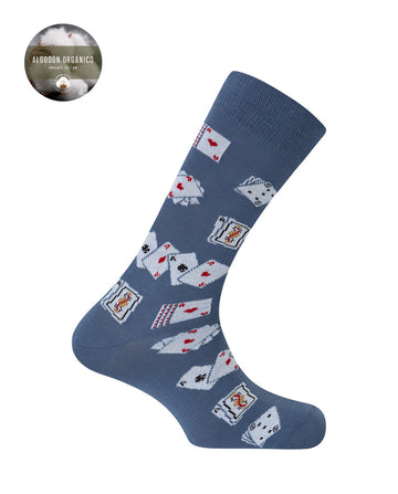 Punto Blanco 7701810 Calcetines de algodón orgánico - cartas de póquer