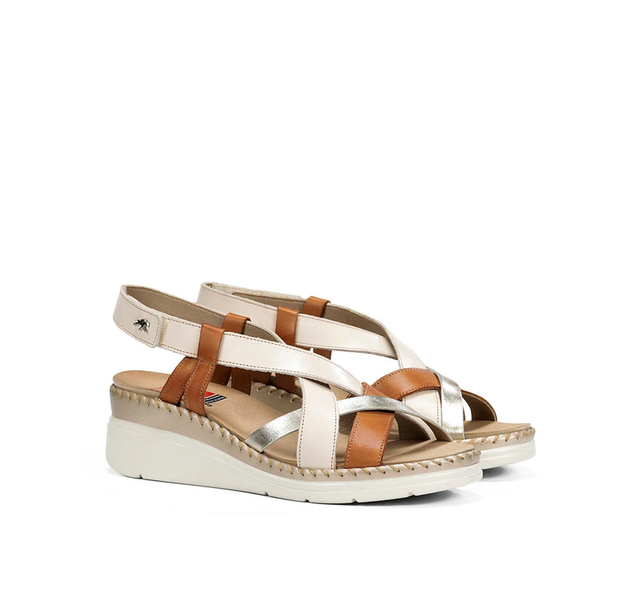Fluchos F2135 Sandalia confort cuña plantilla extraible Raw.