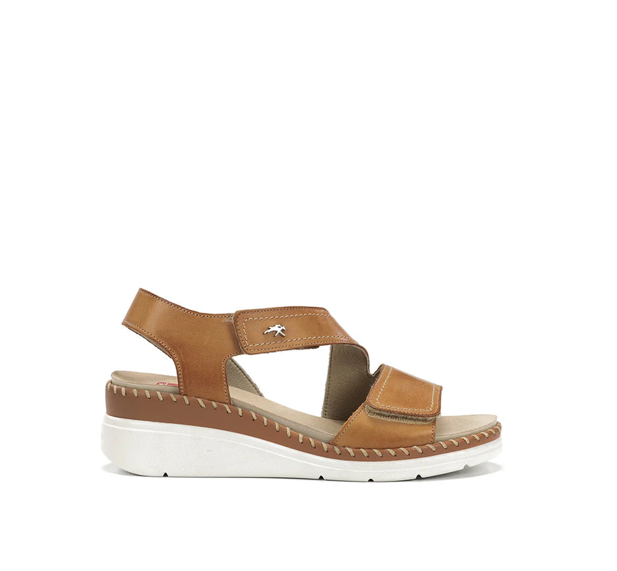 Fluchos F2137 Sandalia confort cuña con velcro cuero.