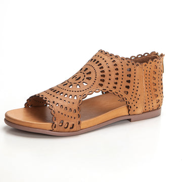TOP3 SR 24492 Sandalia abotinada cremallera cuero