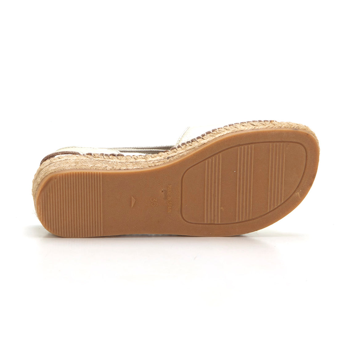 Viguera 2196 Sandalia yute cuña baja elásticos sahara.