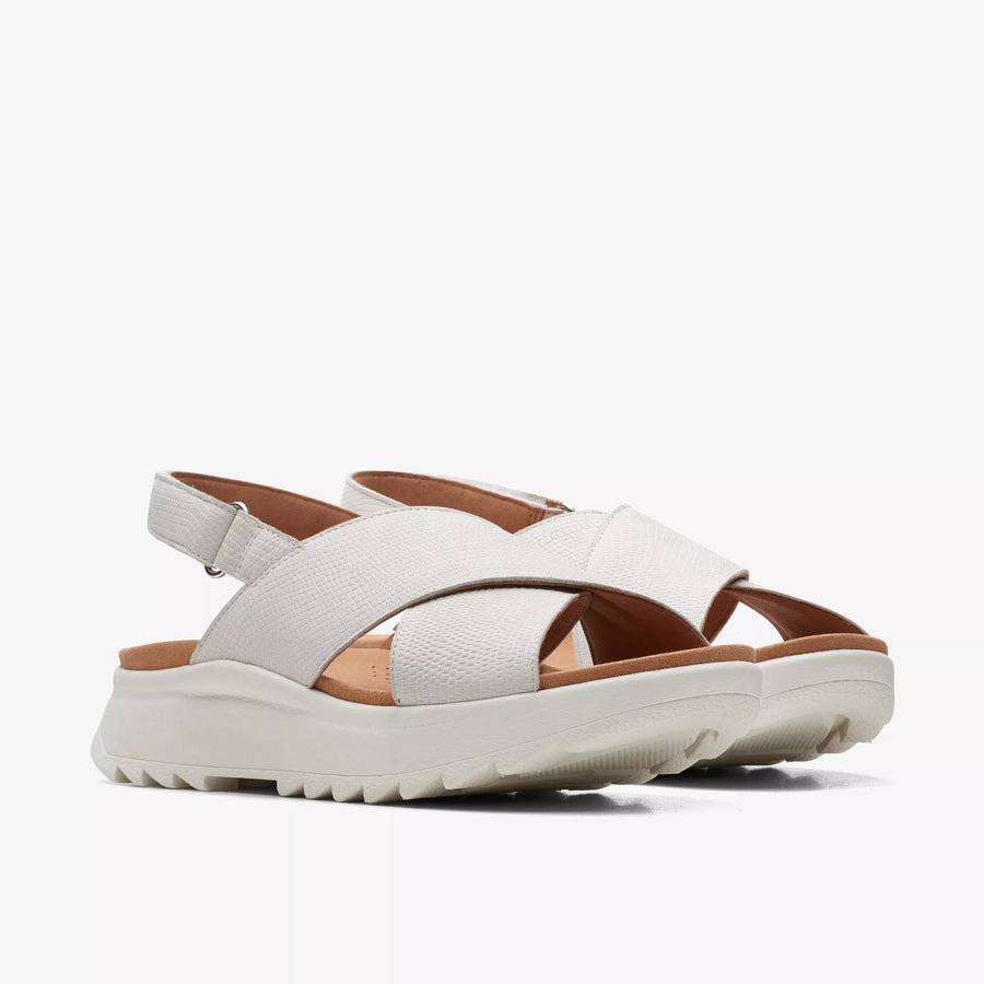 Clarks Wesley Dash Lite Sandalia confort plataforma hielo.