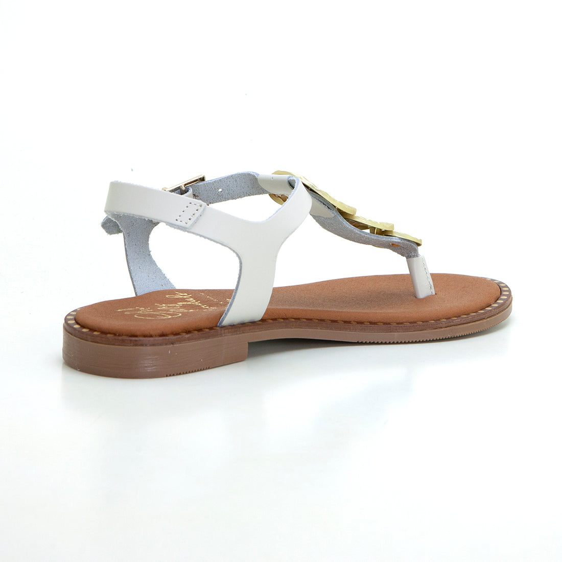 Oh my Sandals 5768 Sandalia esclava plana circulos hielo.