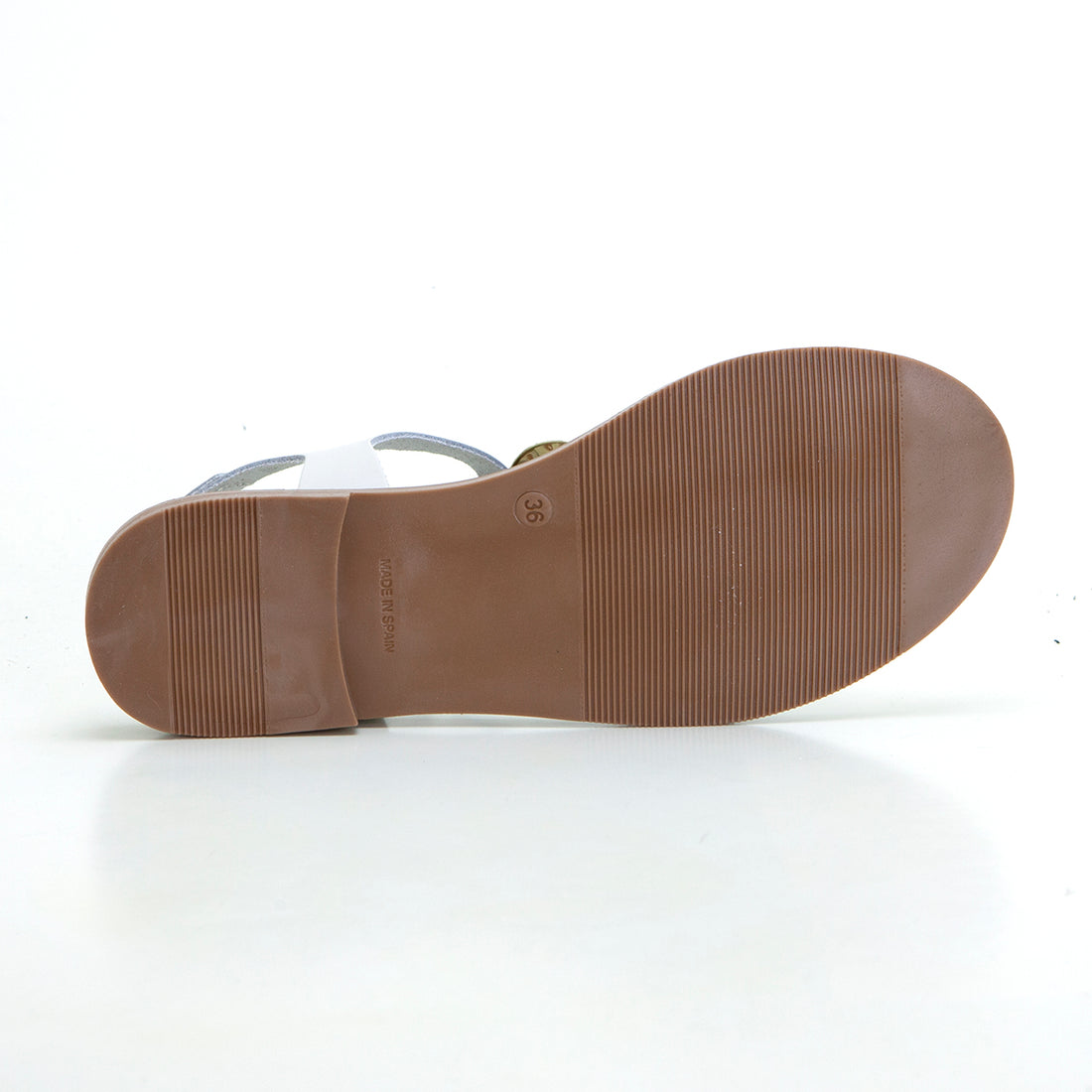 Oh my Sandals 5768 Sandalia esclava plana circulos hielo.
