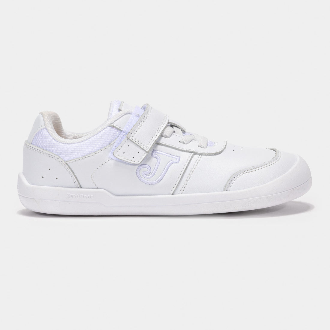 Joma Vela Deportiva niño Barefoot velcro blanco.