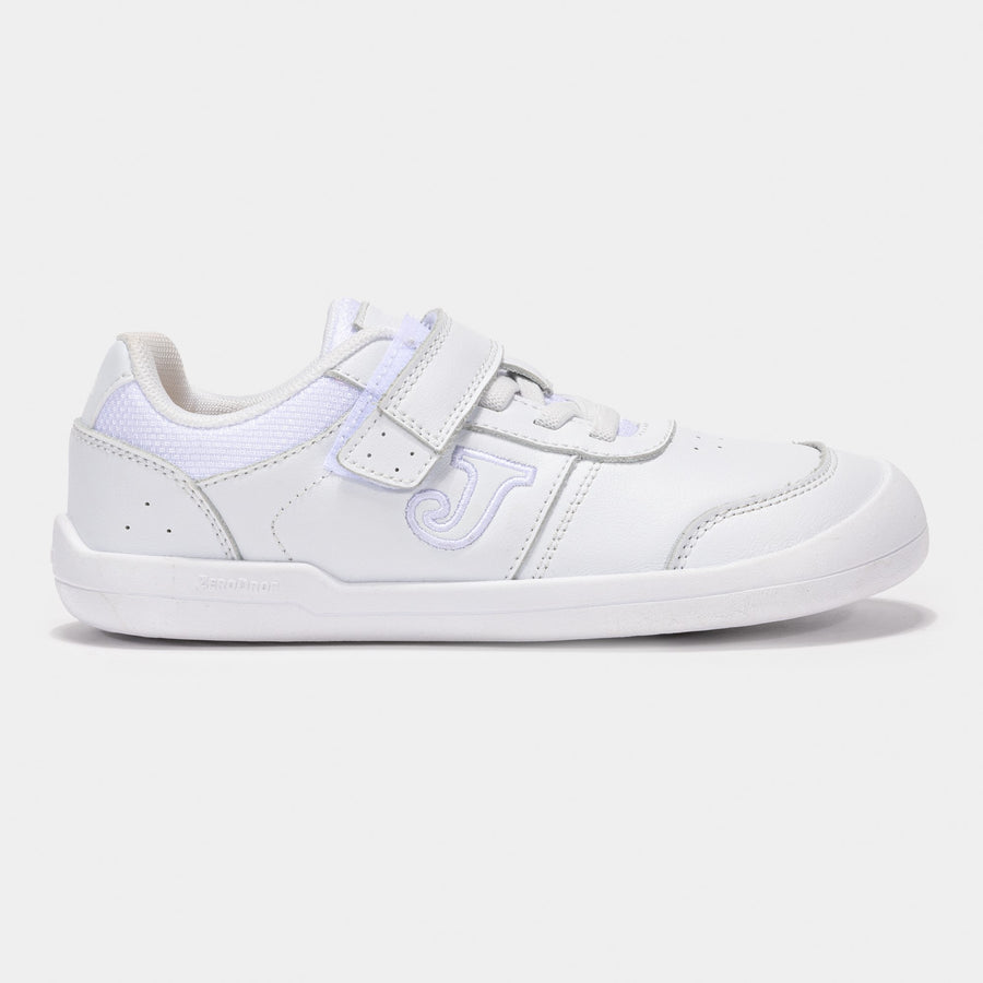 Joma Vela Deportiva niño Barefoot velcro blanco.