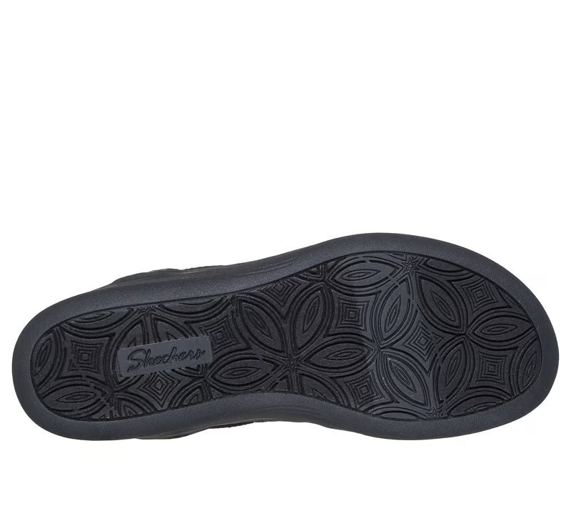 SKECHERS 163510 Sandalia de cuña Slip-Ins negro