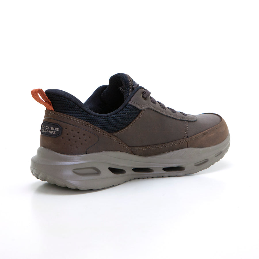 SKECHERS 210981 Zapato de hombre cordones Arch-Fit marrón.