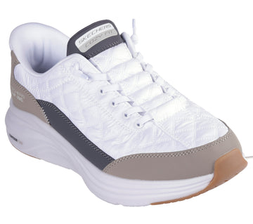 SKECHERS 232619 Deportiva casual acolchada Slip-Ins blanco taupe.