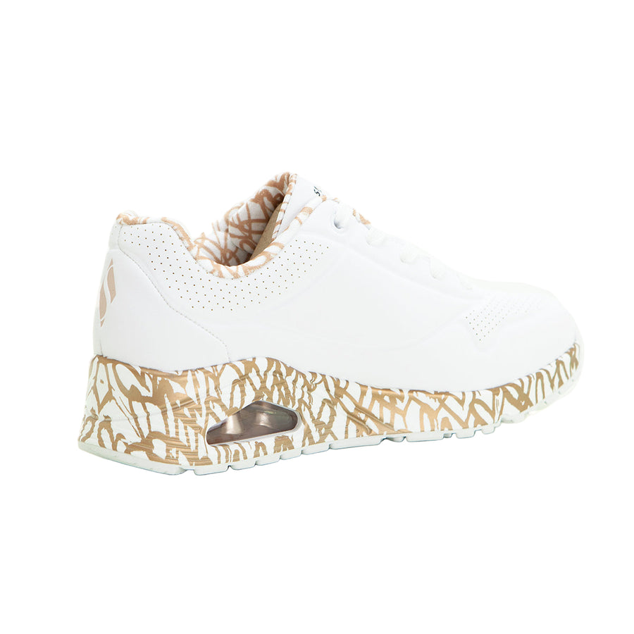 Skechers 155506 Deportiva Uno cámara de aire corazones suela blanco.