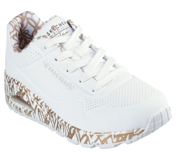 Skechers 155506 Deportiva Uno cámara de aire corazones suela blanco.
