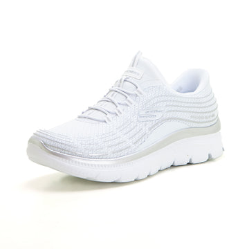 SKECHERS 150611 Deportiva Slip-Ins elásticos blanco plata.