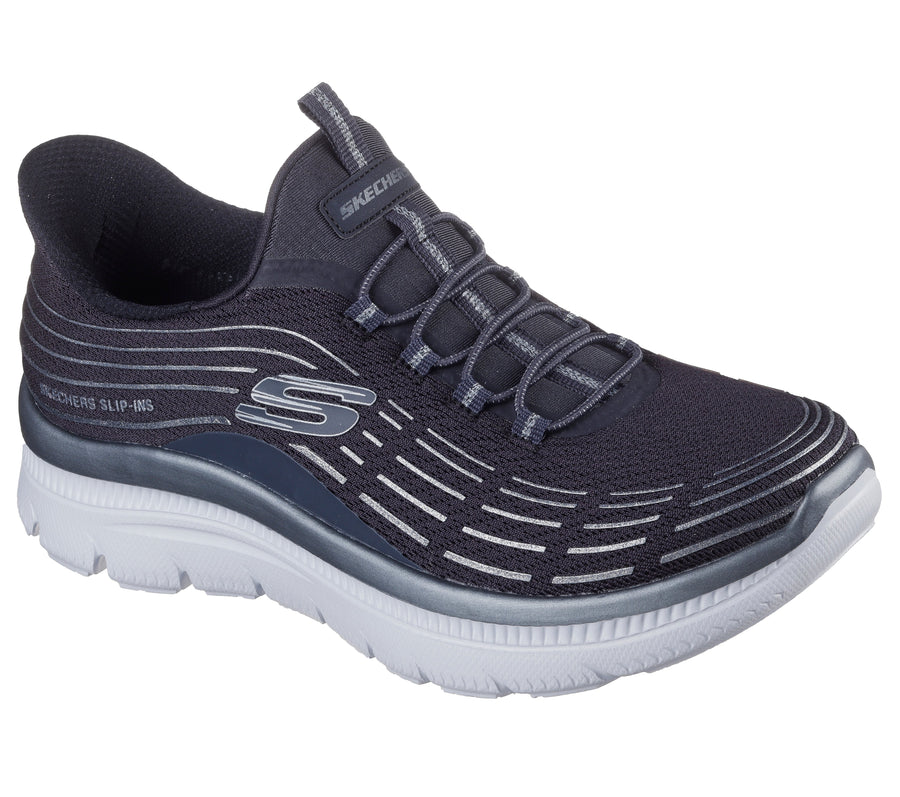 SKECHERS 150611 Deportiva Slip-Ins elásticos negro gris.