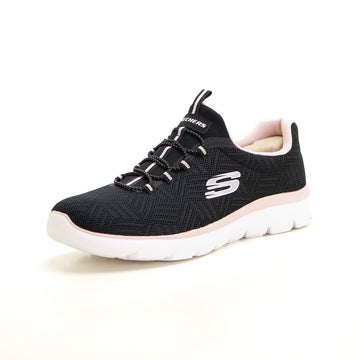 SKECHERS 150119 Deportiva elásticos negro rosa