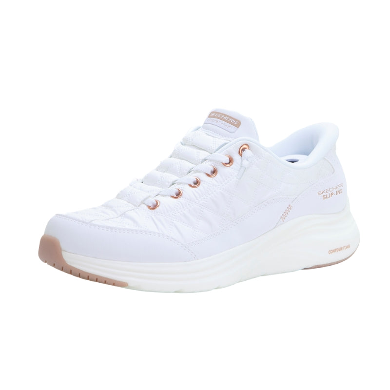 SKECHERS 150404 Deportiva casual acolchada Slip-Ins blanco